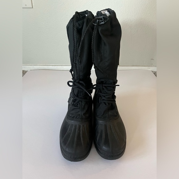 SOREL Kaufman Black Insulated Waterproof Glacier Winter Snow Boots Mens Size 7 - Picture 3 of 16